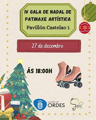 Fechas, información, programa, cartel, imágenes, mapa y ubicación de Gala de Nadal de Patinaxe Artística  en  Ordes