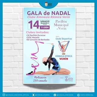 Fechas, información, programa, cartel, imágenes, mapa y ubicación de Gala de Nadal de Ximnasia Ritmica  en  Verín