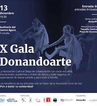 Fechas, información, programa, cartel, imágenes, mapa y ubicación de X Gala Donandoarte  en  A Coruña