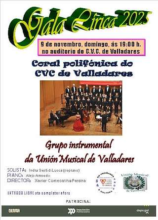 Fechas, información, programa, cartel, imágenes, mapa y ubicación de Gala Lírica de Valladares (2025)  en  Vigo