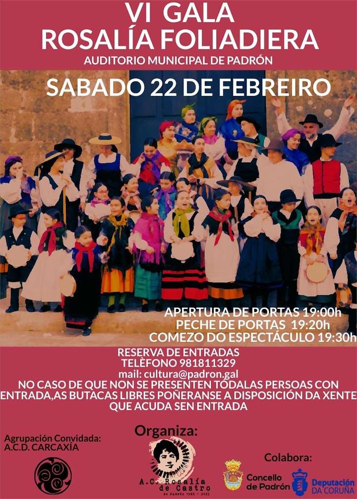 VI Gala Rosalía Foliadeira en Padrón