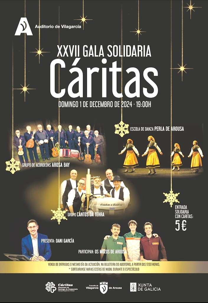 XXVII Gala Solidaria Cáritas en Vilagarcía de Arousa