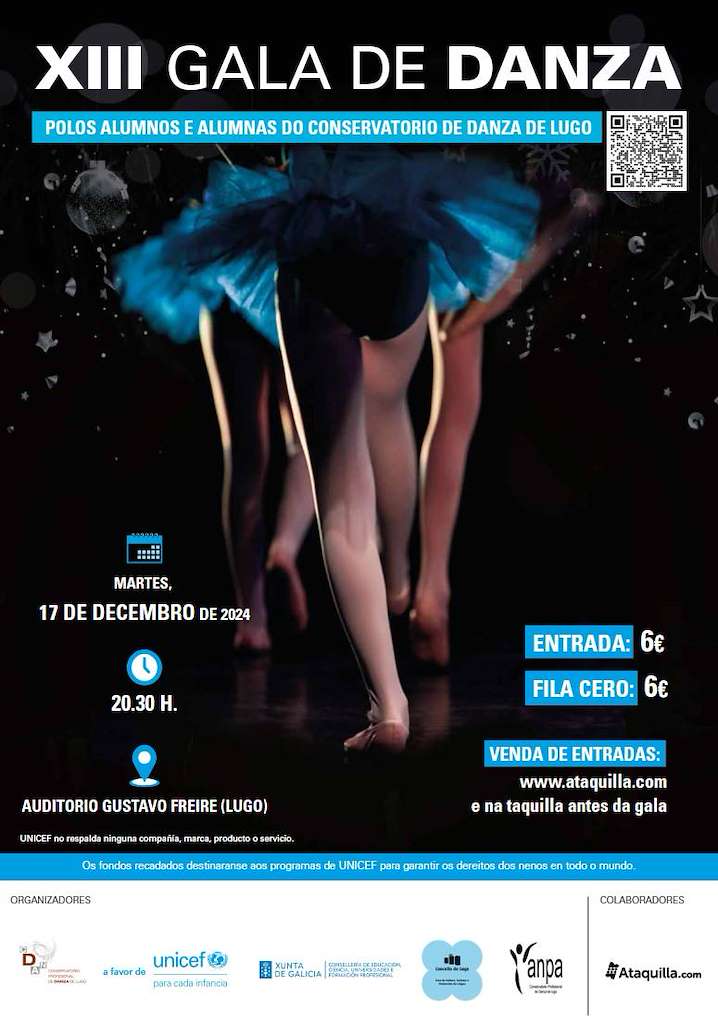 XIII Gala Solidaria de Danza de CDAN a favor de Unicef en Lugo