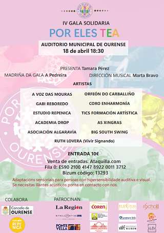 Fechas, información, programa, cartel, imágenes, mapa y ubicación de IV Gala Solidaria por Eles Tea (2026) en Ourense