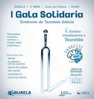 Fechas, información, programa, cartel, imágenes, mapa y ubicación de I Gala Solidaria Síndrome de Tourette  (2026)  en  Burela