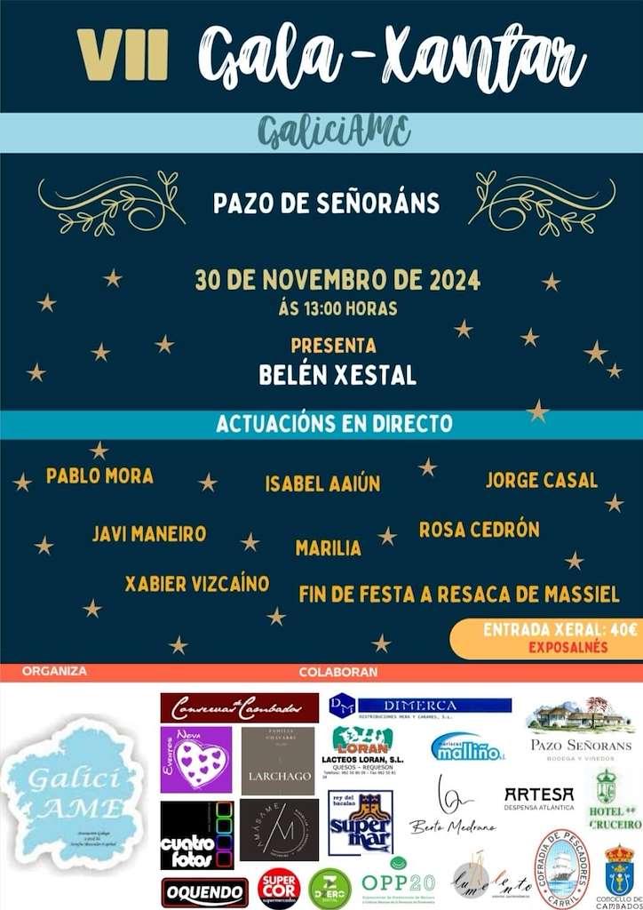 VII Gala - Xantar Benéfica de Galiciame en Meis