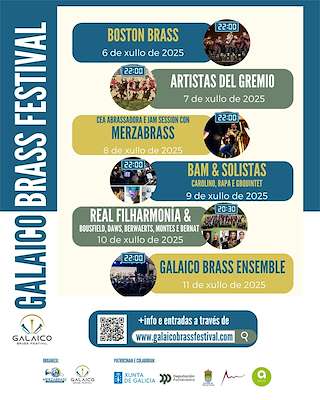 Fechas, información, programa, cartel, imágenes, mapa y ubicación de Galaico Brass Festival de Merza  en  Vila de Cruces