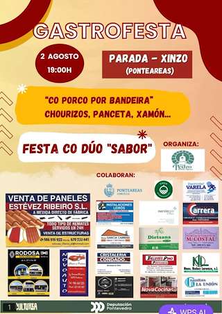 Fechas, información, programa, cartel, imágenes, mapa y ubicación de Gastrofesta de Parada - Xinzo  en  Ponteareas