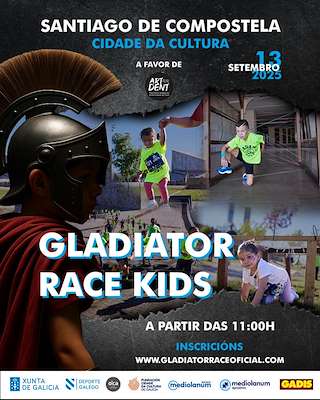 Fechas, información, programa, cartel, imágenes, mapa y ubicación de Gladiator Race Kids  en  Santiago de Compostela