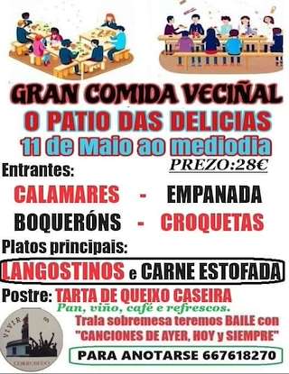 Gran Comida Veciñal de Corrubedo en Ribeira