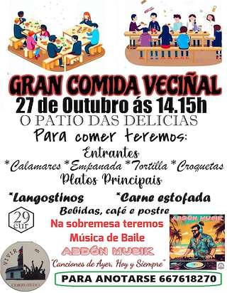 Gran Comida Veciñal de Corrubedo en Ribeira