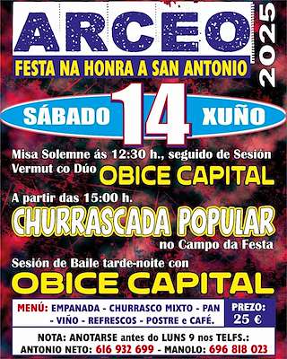 Fechas, información, programa, cartel, imágenes, mapa y ubicación de Gran Churrascada de Arceo  en  Boimorto