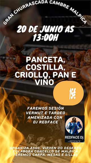 Fechas, información, programa, cartel, imágenes, mapa y ubicación de Gran Churrascada de Cambre (2026)  en  Malpica de Bergantiños