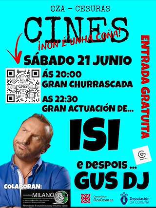 Fechas, información, programa, cartel, imágenes, mapa y ubicación de Gran Churrascada de Cines  en  Oza Cesuras