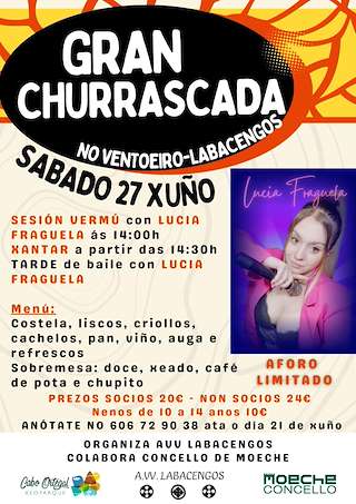 Fechas, información, programa, cartel, imágenes, mapa y ubicación de Gran Churrascada de Labacengos (2026) en Moeche