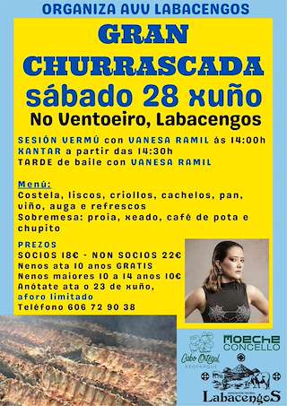 Fechas, información, programa, cartel, imágenes, mapa y ubicación de Gran Churrascada de Labacengos  en  Moeche