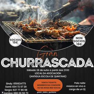 Fechas, información, programa, cartel, imágenes, mapa y ubicación de Gran Churrascada de Quintáns   en  Muxía