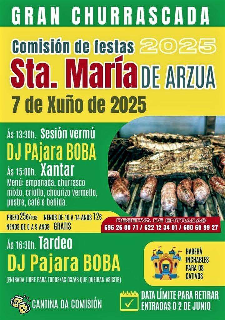 Gran Churrascada de Santa María (2025) en Arzúa