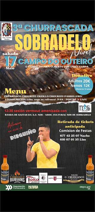 Fechas, información, programa, cartel, imágenes, mapa y ubicación de III Gran Churrascada de Sobradelo  en  Vilagarcía de Arousa