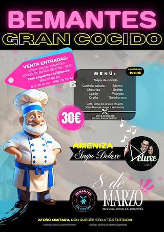 Fechas, información, programa, cartel, imágenes, mapa y ubicación de Gran Cocido de Bemantes  en  Miño