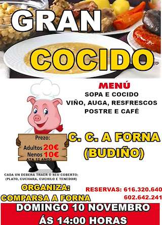 Fechas, información, programa, cartel, imágenes, mapa y ubicación de Gran Cocido de Budiño (2025)  en  O Porriño