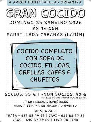 Fechas, información, programa, cartel, imágenes, mapa y ubicación de Gran Cocido de Larín (2026)  en  Arteixo