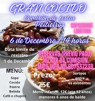 Fechas, información, programa, cartel, imágenes, mapa y ubicación de Gran Cocido de Peitieiros  en  Gondomar