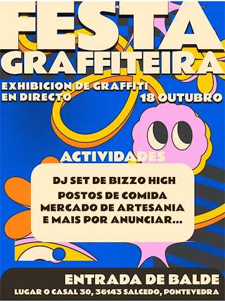 Fechas, información, programa, cartel, imágenes, mapa y ubicación de Gran Evento Grafitero (2025)  en  Pontevedra