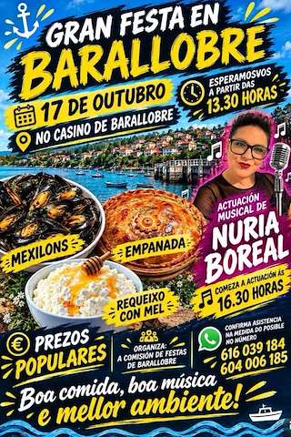 Fechas, información, programa, cartel, imágenes, mapa y ubicación de Gran Festa de Barallobre (2026)  en  Fene
