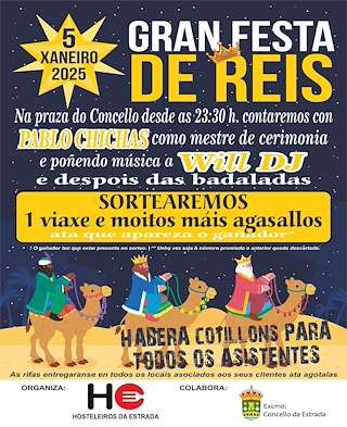 Fechas, información, programa, cartel, imágenes, mapa y ubicación de Gran Festa de Reis  en  A Estrada