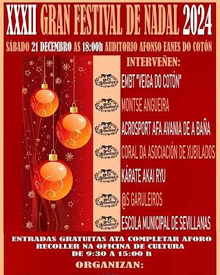 Fechas, información, programa, cartel, imágenes, mapa y ubicación de XXXII Gran Festival do Nadal  en  Negreira