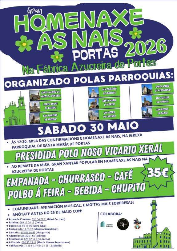 Gran Homenaxe as Nais (2026) en Portas