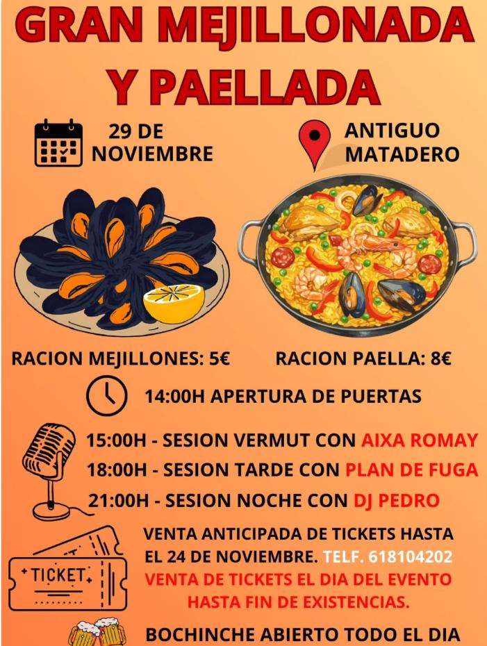 Gran Mejillonada y Paellada de Octava da Ribeira en Betanzos