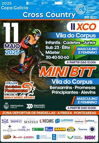 Fechas, información, programa, cartel, imágenes, mapa y ubicación de Gran Premio Mini BTT - II Trofeo XCO  en  Ponteareas