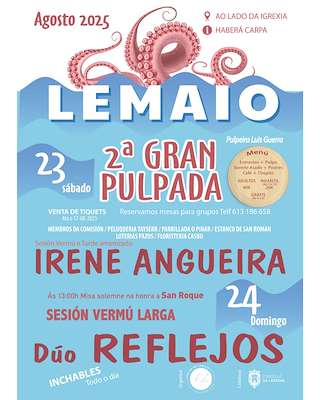 Fechas, información, programa, cartel, imágenes, mapa y ubicación de II Gran Pulpada de Lemaio  en  Laracha