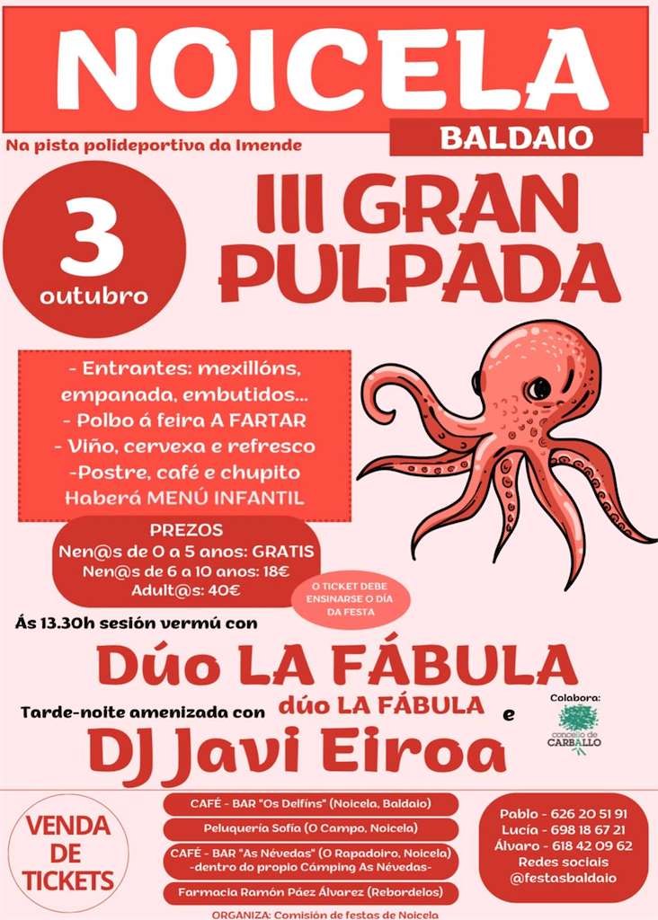 III Gran Pulpada de Noicela (2026) en Carballo