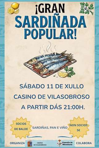 Fechas, información, programa, cartel, imágenes, mapa y ubicación de Gran Sardiñada Popular de Vilasobroso  (2026)  en  Mondariz