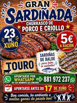 Fechas, información, programa, cartel, imágenes, mapa y ubicación de Gran Sardiñada (2026)  en  Touro