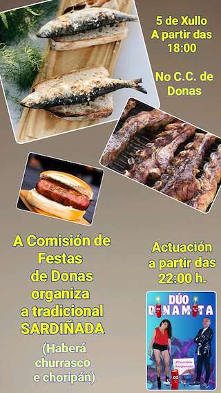 Fechas, información, programa, cartel, imágenes, mapa y ubicación de Gran Sardinada de San Juan de Donas  en  Gondomar