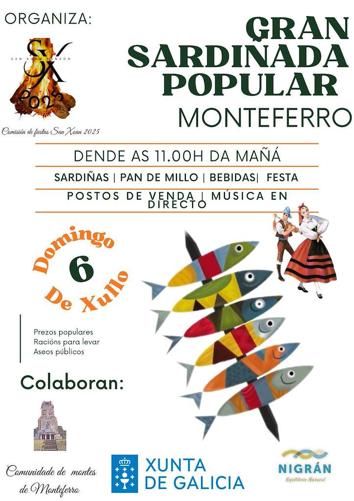 Gran Sardinada Popular de Monteferro en Nigrán