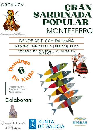 Fechas, información, programa, cartel, imágenes, mapa y ubicación de Gran Sardinada Popular de Monteferro  en  Nigrán
