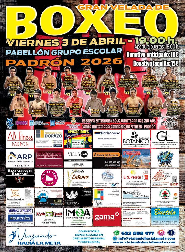 Gran Velada de Boxeo (2026) en Padrón