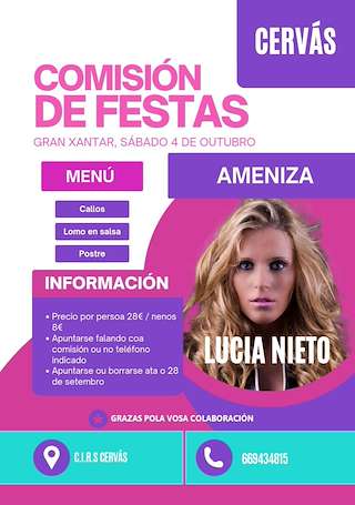 Fechas, información, programa, cartel, imágenes, mapa y ubicación de Gran Xantar de Cervás (2025)  en  Ares