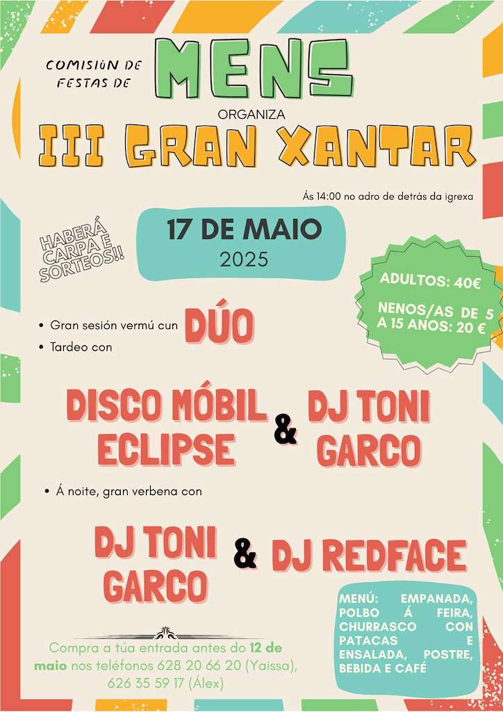 III Gran Xantar de Mens  en Malpica de Bergantiños