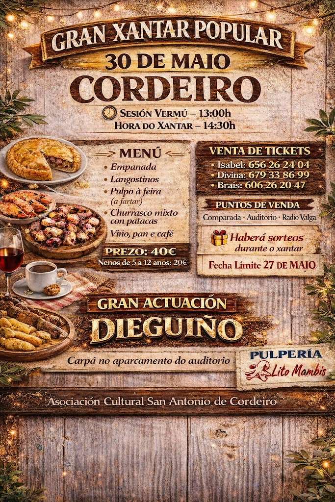 Gran Xantar Popular de Cordeiro (2026) en Valga