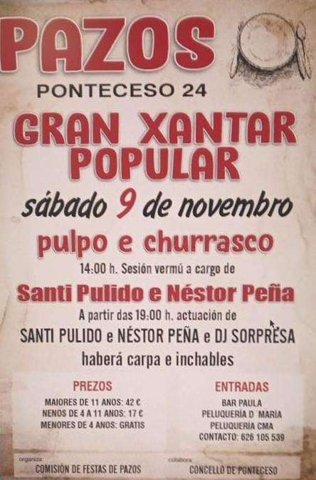 Gran Xantar Popular de Pazos  en Ponteceso