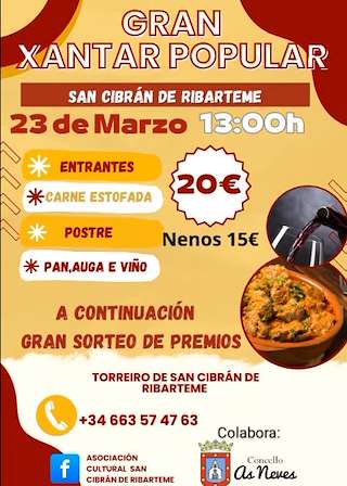 Fechas, información, programa, cartel, imágenes, mapa y ubicación de Gran Xantar Popular de Ribarteme  en  As Neves