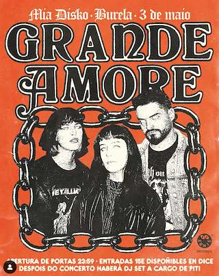 Fechas, información, programa, cartel, imágenes, mapa y ubicación de Grande Amore - Gira Presentación III  en  Burela