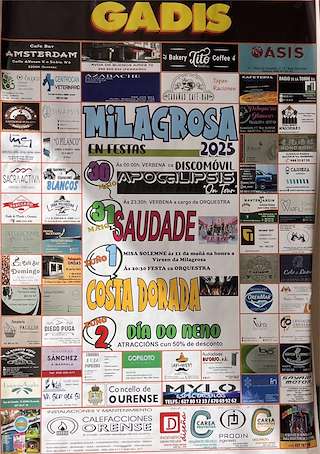 Fechas, información, programa, cartel, imágenes, mapa y ubicación de Grandes Festas da Milagrosa  en  Ourense