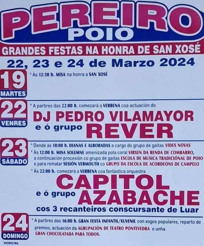 Grandes Festas de San José de Pereiro (2024) en Poio